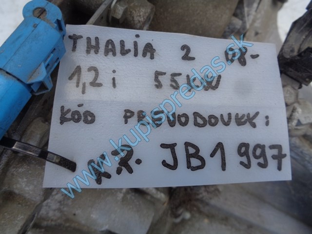 prevodovka na renault tháliu II 1,2i, JB1997